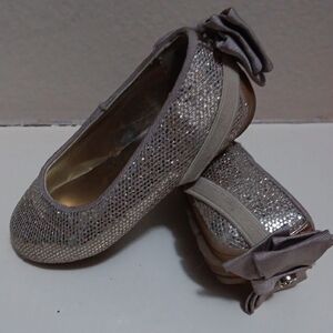 MICHAEL Michael Kors Silver Dress Shoes with Bow Detail